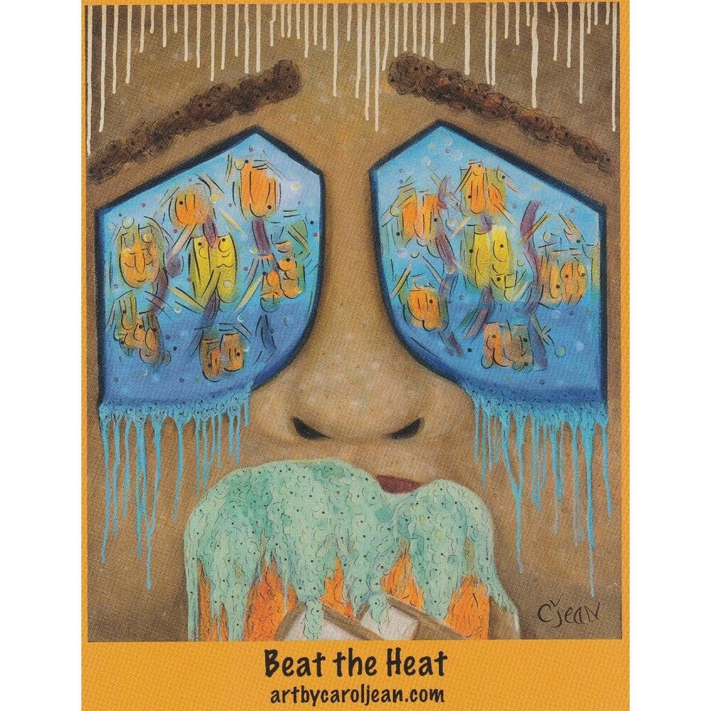 Beat The Heat Carol Jean Print 4x5 Card Steamboat Springs Co Spring Break Ski